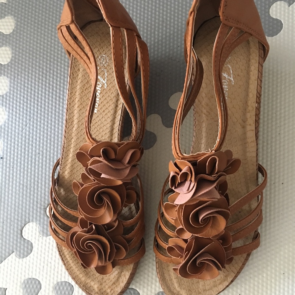 Forever brown wedge sandal